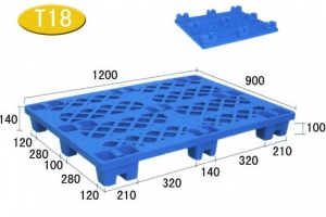 T18-九腳網格輕型塑料托盤